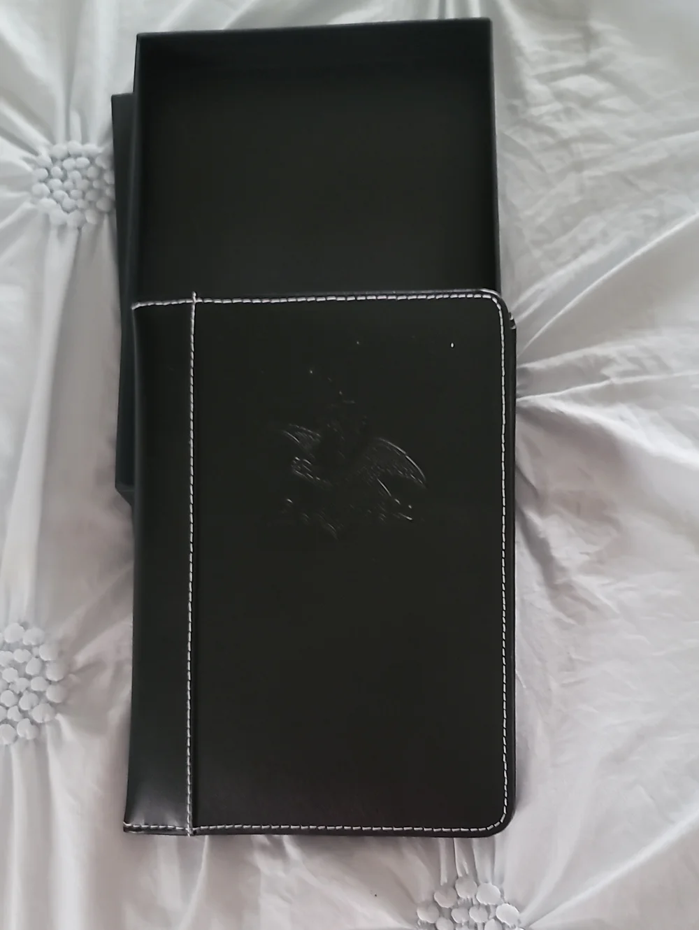 Anheiser Busch Black Men's Travel Organizer Folio with Contrast Stitching